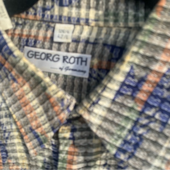 Georg Roth of Germany Mens short sleeve button up shirt size L - Picture 5 of 6